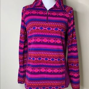 ❄️Columbia fleece Aztec pink 3/4 zip up. Large